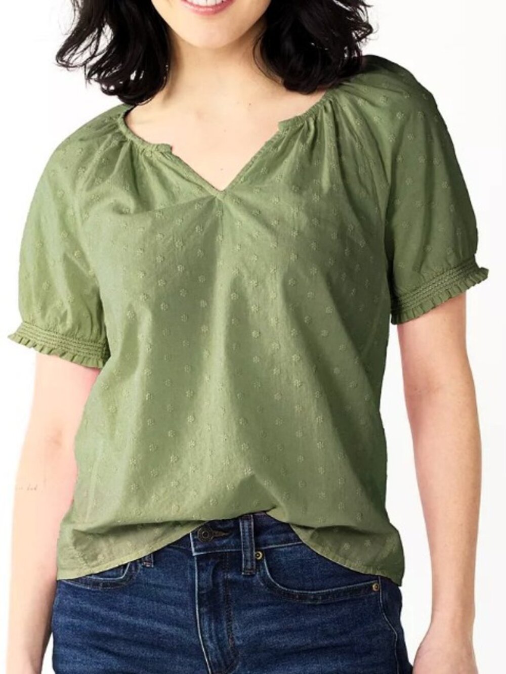 Sonoma Goods For Life® Short Sleeve V-neck Top - Small  NWT